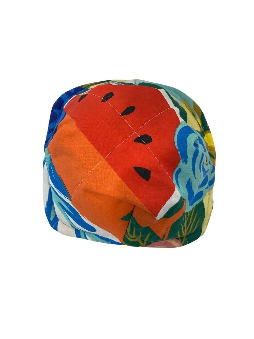 Handcrafted Fabric Hot Bowl & Cup Holder With Watermelon Print blue red orange